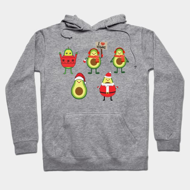 Avo Merry Christas Hoodie by MZeeDesigns